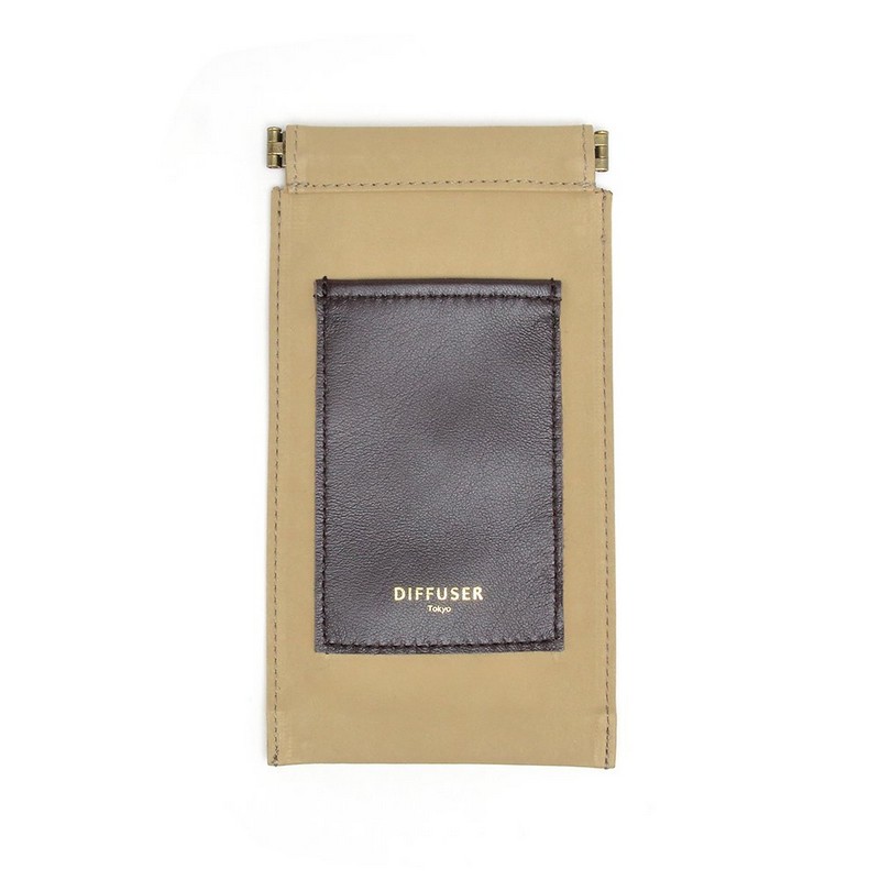 DIFFUSER Millicross soft case Beige & Dark Brown Leather